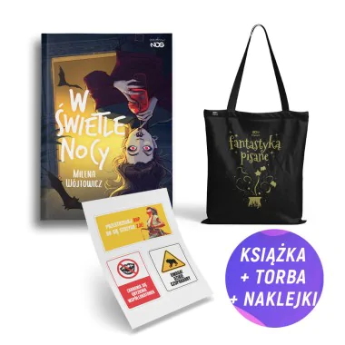 Bookbox: W świetle nocy (książka + duża torba + naklejki BHP)